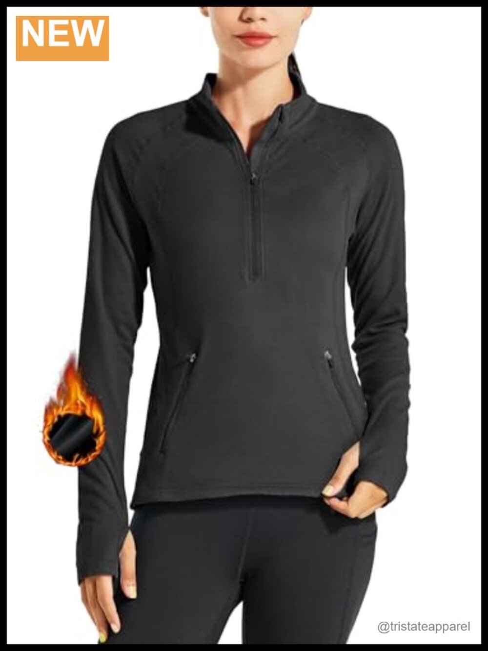 Fleece Running Jacket Half Zip Pullover Thermal Equestrian Golf Shirt